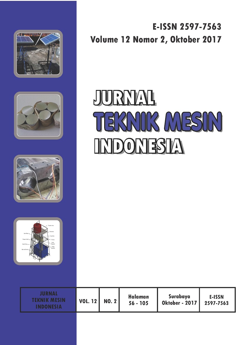 Jurnal Teknik Mesin Indonesia (JTMI) Edisi Oktober 2017